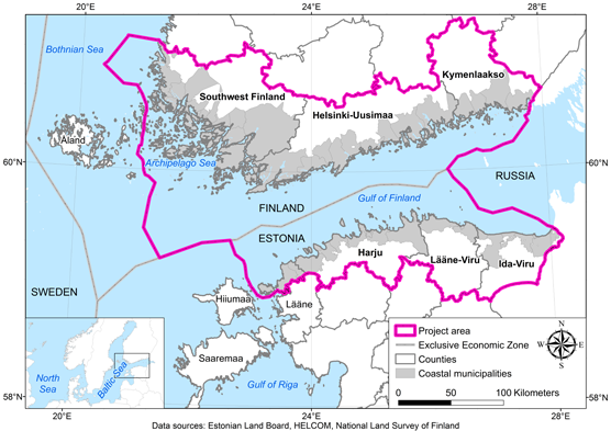 Copyright: Estonian Land Board, HELCOM, National Survey of Finland
